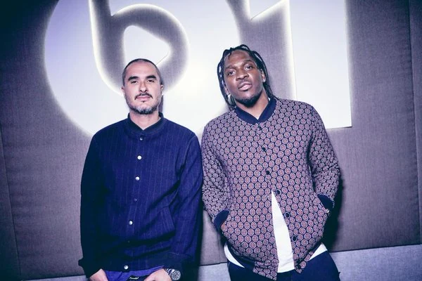 Two people photographed in a Beats 1 studio