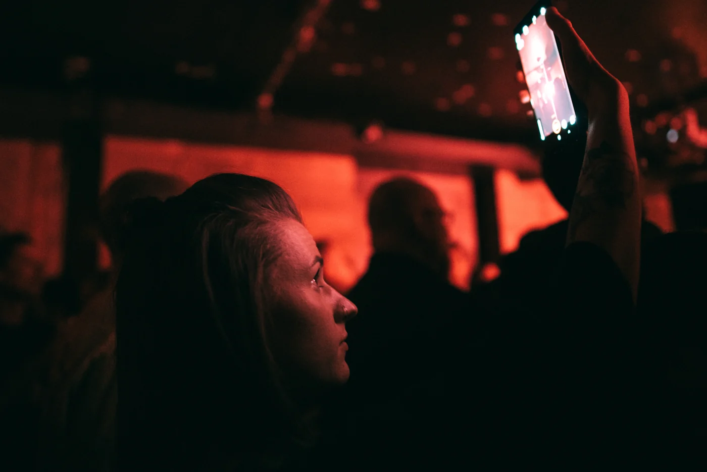 Maddy in the crowd at a gig