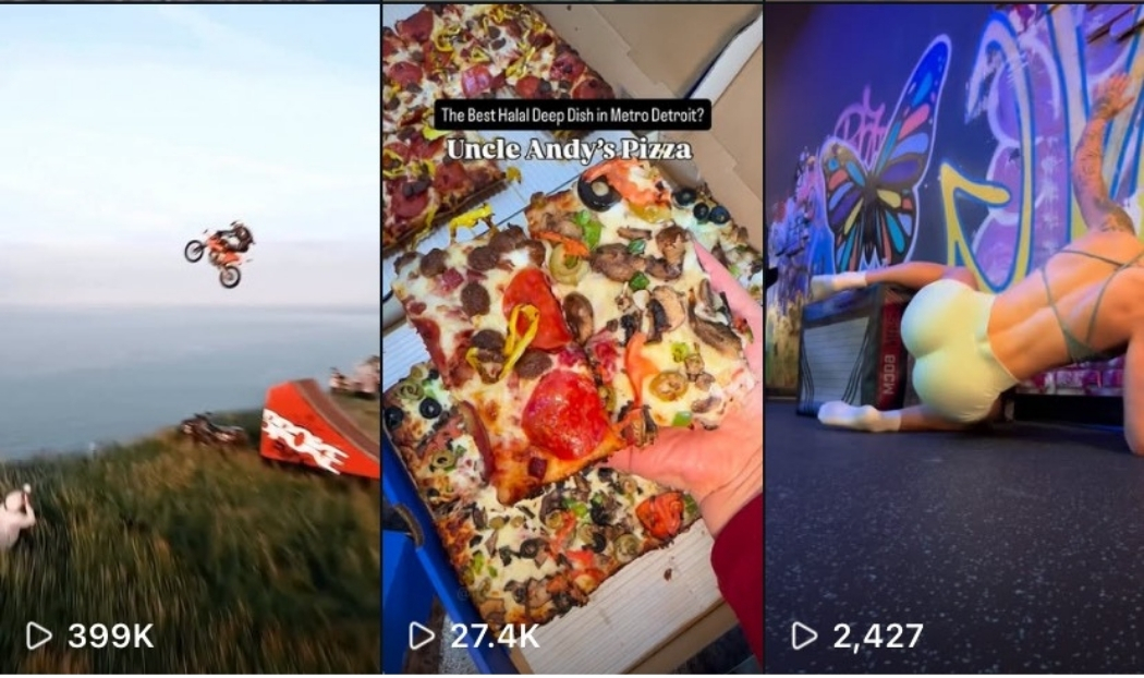 Creator content examples featuring sport, food and fitness